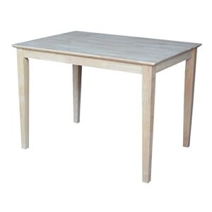international concepts solid wood top table with shaker legs, standard height