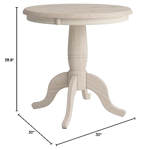 International Concepts Round Top Pedestal Table, 30-Inch