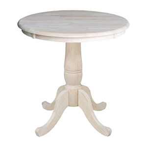 international concepts round top pedestal table, 30-inch