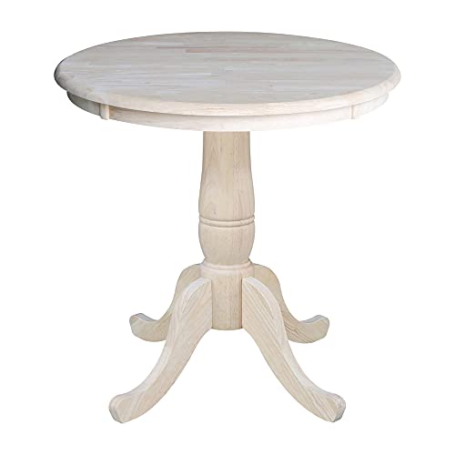 International Concepts Round Top Pedestal Table, 30-Inch