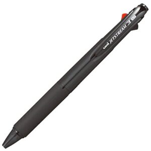 uni ballpoint pen jetstream 3 color red, blue ink 0.7mm, transparent black (sxe340007t.24)