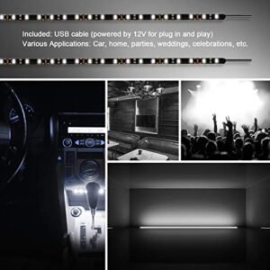 Pilot CZ-3055W Flexible 36 Inch Interior/Exterior LED Light Strip - White/Cut to Fit - Multi-Purpose Automotive or Home Use, Water Resistant with Easy-Peel Tape Included