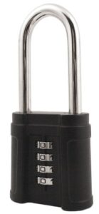 fjm security sx-874 4-dial long shackle combination padlock with black finish