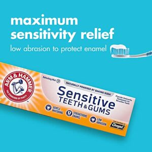 Arm & Hammer Sensitive Toothpaste, Anticavity Fluoride, Whitening, Fresh Mint 4.5 Oz (Pack of 3)