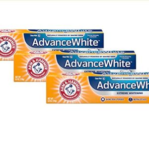 Arm & Hammer Advance White Extreme Whitening Toothpaste, Clean Mint, 6 Ounce (Pack of 3)