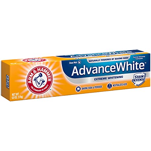 Arm & Hammer Advance White Extreme Whitening Toothpaste, Clean Mint, 6 Ounce (Pack of 3)