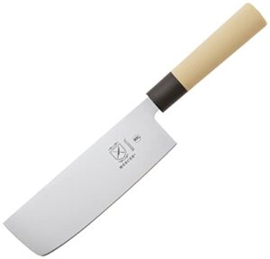 mercer culinary asian collection nakiri vegetable knife with nsf handle, 7-inch