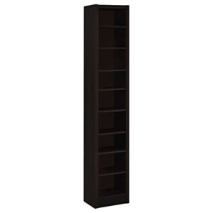 coaster home furnishings eliam rectangular bookcase with 2 fixed shelves cappuccino