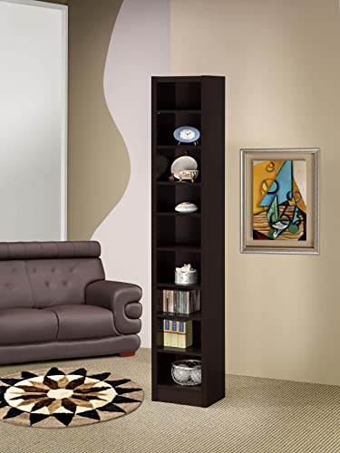 Coaster Home Furnishings Eliam Rectangular Bookcase with 2 Fixed Shelves Cappuccino