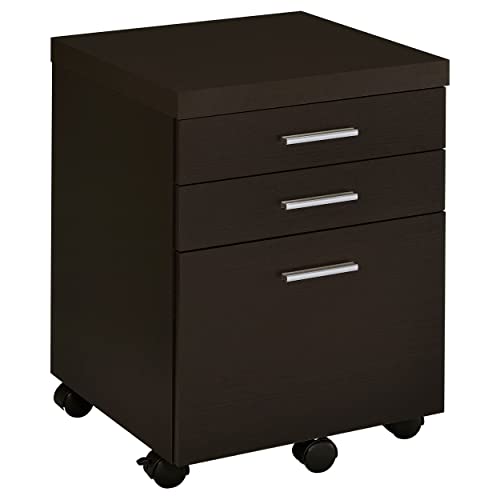 Coaster Furniture Skylar 3-drawer Mobile File Cabinet Cappuccino 800894