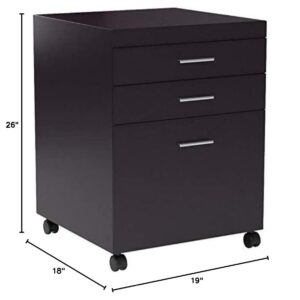 Coaster Furniture Skylar 3-drawer Mobile File Cabinet Cappuccino 800894