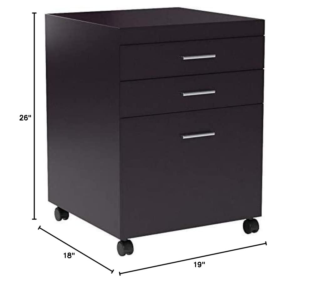 Coaster Furniture Skylar 3-drawer Mobile File Cabinet Cappuccino 800894