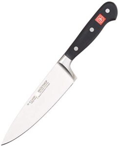 wusthof classic chef's knife: 6", 6 in, black