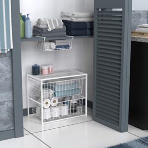 ClosetMaid 3998 Under Shelf Storage Bin , White , 13.4 in.