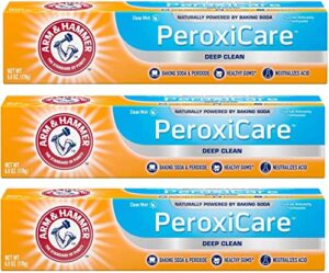 arm & hammer peroxicare deep clean toothpaste clean mint 6 oz (pack of 3)