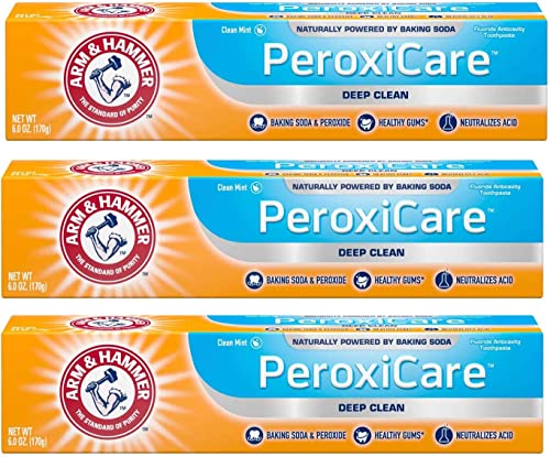 Arm & Hammer PeroxiCare Deep Clean Toothpaste Clean Mint 6 oz (Pack of 3)