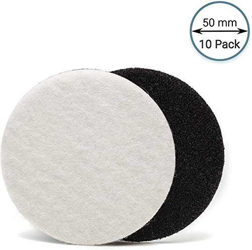 GLASS POLISH 11006 GP-PRO Felt Polishing Pad Set for Polishing Glass, Plastic, Metal, Marble | Ø 2 inch | Pack of 10 Pads