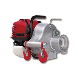 portable winch pcw3000 gas-powered capstan winch - 1,600-lb. pulling capacity, 1.34 honda gx-35 engine,