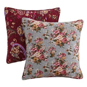 greenland antique chic dec. pillow pair accessory-multi, 2 count (pack of 1), multicolor