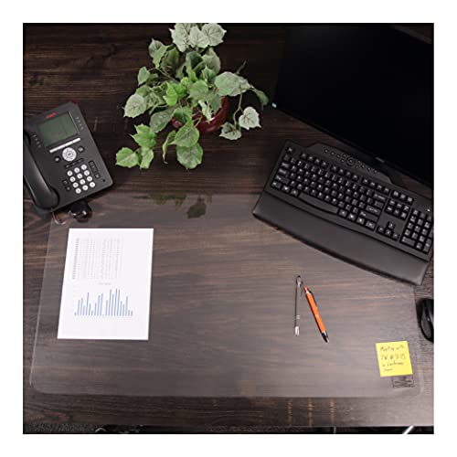 Artistic Clear Antimicrobial Desk Pad Organizer, 20" x 36" | Non-Skid Desk Pad Protects from Nicks, Scratches and Spills (60-6-0M)