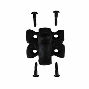 Renovators Supply Black Cast Iron Wall Hook Decorative Elephant Trunk Style Coat Robe Single Hook Entry Way Hat or Jacket Hanger Wall Mount Rust Resistant Powder Coated Hook with Hardware