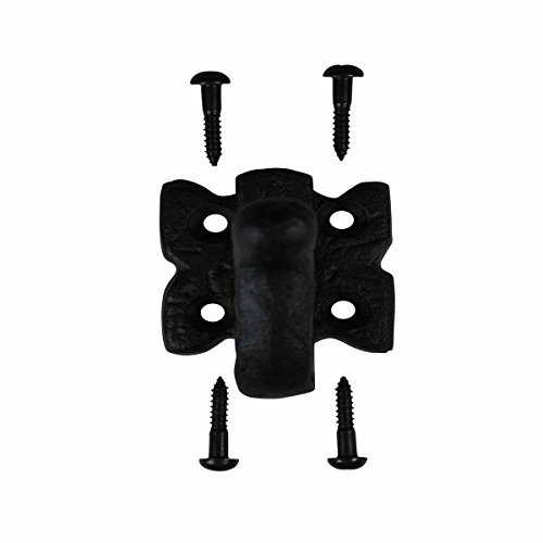 Renovators Supply Black Cast Iron Wall Hook Decorative Elephant Trunk Style Coat Robe Single Hook Entry Way Hat or Jacket Hanger Wall Mount Rust Resistant Powder Coated Hook with Hardware