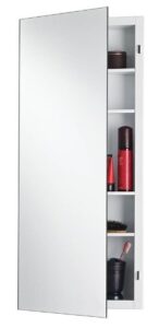 jensen 835p24whd focus medicine cabinet with polished mirror, 16-inch by 26-inch