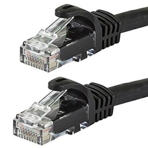 Monoprice - 109799 Flexboot Cat6 Ethernet Patch Cable - Network Internet Cord - RJ45, Stranded, 550Mhz, UTP, Pure Bare Copper Wire, 24AWG, 7ft, Black