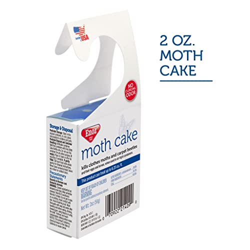 Enoz Moth Cake Pack of 12 Kills Clothes Moths, Carpet Beetles, and Eggs and Larvae