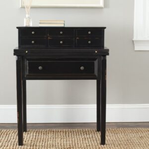 safavieh american homes collection abigail distressed black fold down desk