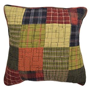 donna sharp throw pillow - woodland square lodge decorative throw pillow with patchwork pattern - square