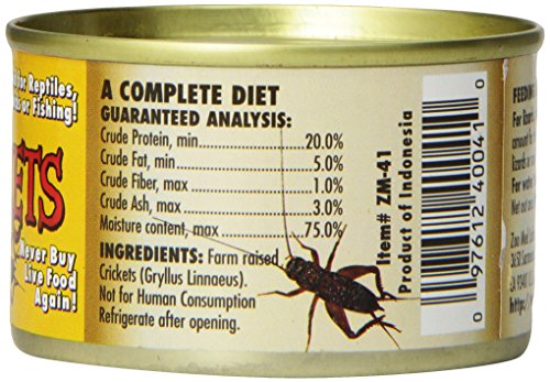 Zoo Med Laboratories SZMZM41 Can O Crickets Pet Food, 1.2-Ounce