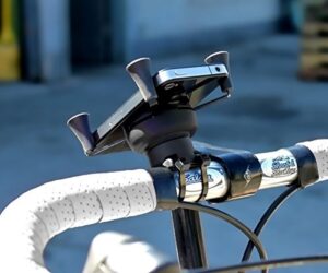 ram x-grip phone mount with ram ez-on/off bicycle base