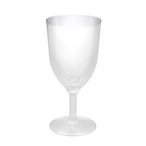 party essentials winebox-6 hard plastic 1-piece wine glass, 8-ounce capacity, clear (case of 48)