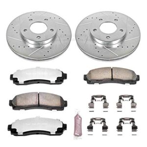 Power Stop K1930-36 Front Z36 Truck & Tow Brake Kit, Carbon Fiber Ceramic Brake Pads and Drilled/Slotted Brake Rotors