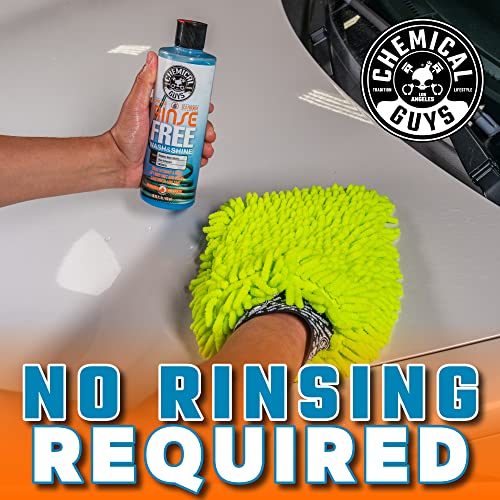 Chemical Guys CWS88816 Rinse-Free Car Wash & Shine Rinseless Soap (Use with Bucket), Safe for Cars, Trucks, SUVs, Motorcycles, RVs & More, 16 fl oz