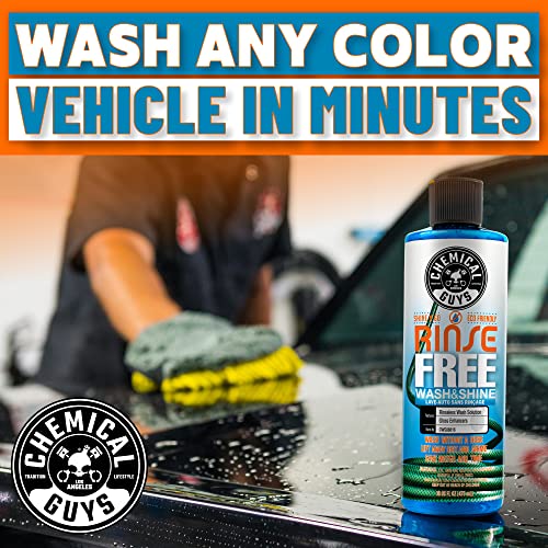 Chemical Guys CWS88816 Rinse-Free Car Wash & Shine Rinseless Soap (Use with Bucket), Safe for Cars, Trucks, SUVs, Motorcycles, RVs & More, 16 fl oz