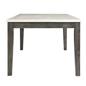 ACME FURNITURE Merel Dining Table - - White Marble & Gray Oak