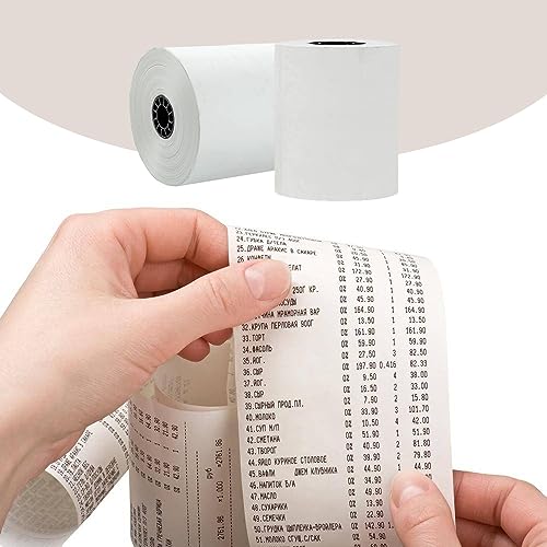 BAM POS 2 1/4" x 85' Thermal Receipt Paper - BPA Free, Shrink Wrapped Rolls - Compatible With Clover Mini, Mobile, First Data FD130, FD50, FD55, Verifone Omni 3200, 3210, 3300 - Pack of 10 Rolls