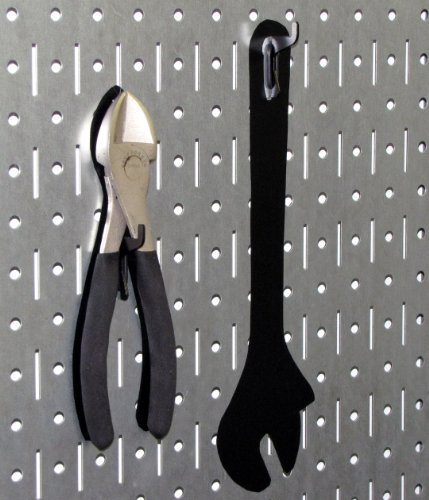 Wall Control Pegboard Basic Utility Tool Storage Pegboard Organizer with Black Accessories