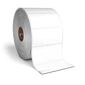 800127-101 compatible kenco® brand 2.25 inch x 1.25 inch a center vertical slit creates two 1.125 inch x 1.25 inch labels with perf direct thermal labels to fit eltron or zebra printers. 1 in. core, 1,135 labels per roll, 12 rolls per case