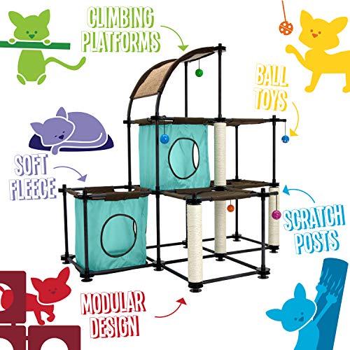 Kitty City Claw Indoor Mega Kit Cat Furniture, Corrugate Cat Scratcher, Cat Bed