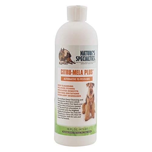 Nature's Specialties Citru-Mela Shampoo for Dogs Cats, Non-Toxic Biodegradeable, 16oz