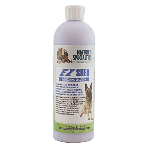 Nature's Specialties EZ Shed Ultra Concentrated Dog Conditioner for Pets, Makes up to 3 Gallons, Natural Choice for Professional Groomers, Deshedding Solution, Made in USA, 16 oz