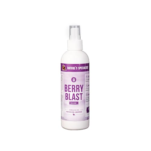 Nature's Specialties Berry Blast Dog Cologne for Pets, Natural Choice for Professional Groomers, Ready to Use Perfume, Made in USA, Finishing Spray, 8 oz