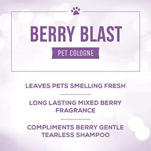 Nature's Specialties Berry Blast Dog Cologne for Pets, Natural Choice for Professional Groomers, Ready to Use Perfume, Made in USA, Finishing Spray, 8 oz