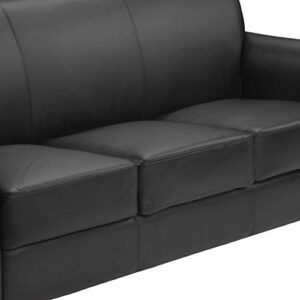 Flash Furniture HERCULES Diplomat Series Black LeatherSoft Sofa