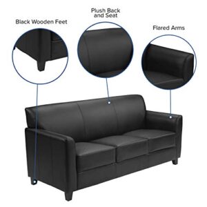 Flash Furniture HERCULES Diplomat Series Black LeatherSoft Sofa