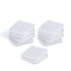 10 pcs sd mmc / sdhc pro duo memory card plastic storage jewel case (memory card not included)