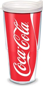 tervis coca-cola - coke can tumbler with wrap and frosted lid 24oz, clear